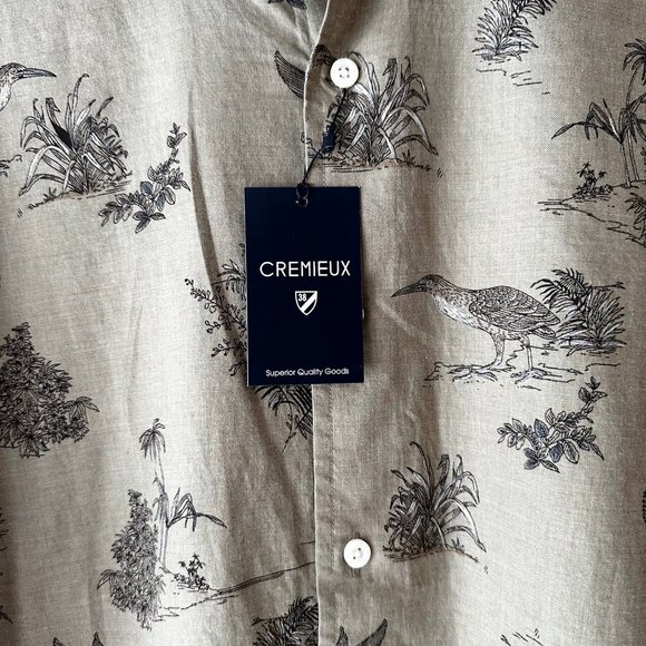 Daniel Cremieux Long Sleeve Bird Print Button Down Shirt - Picture 2 of 5